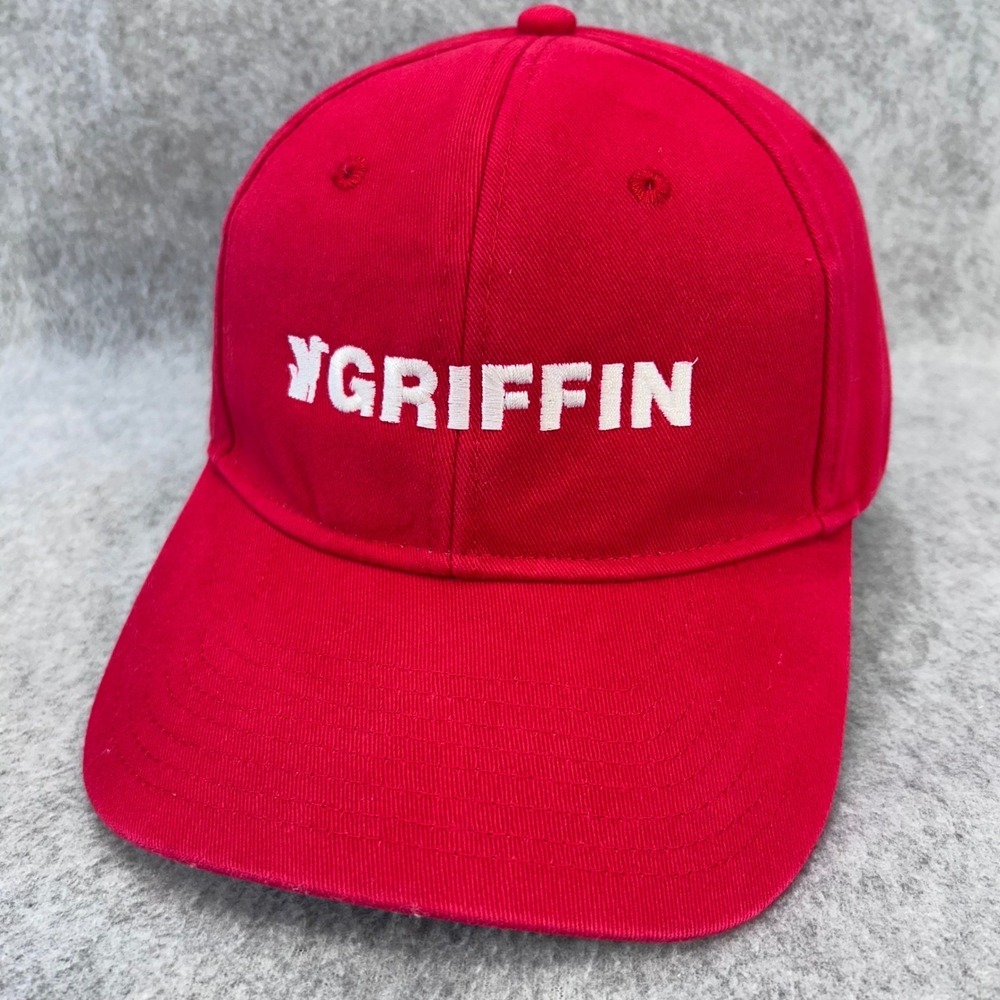 Griffin Mens Red Cap America Baseball Hat Adjustable Strapback OSFM